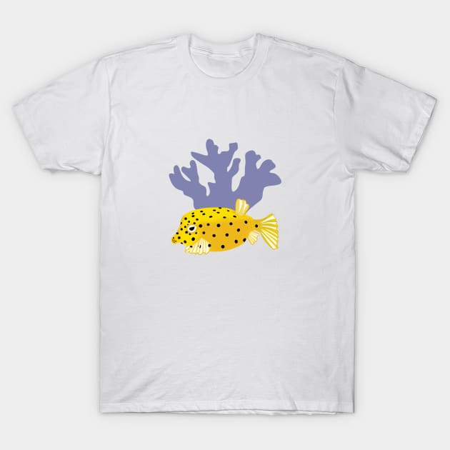 Yellow Boxfish T-Shirt by CTstudio